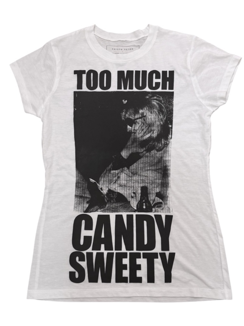 Prince Peter Collection White Graphic 'Too Much Candy Sweety' Tee